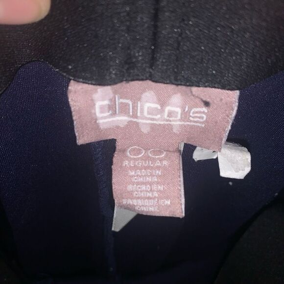Chico’s 00/2 black ponte elastic waist normcore pull on  slacks - Picture 2 of 3
